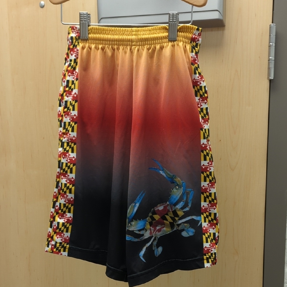 Kids Gradient Crab Print Shorts